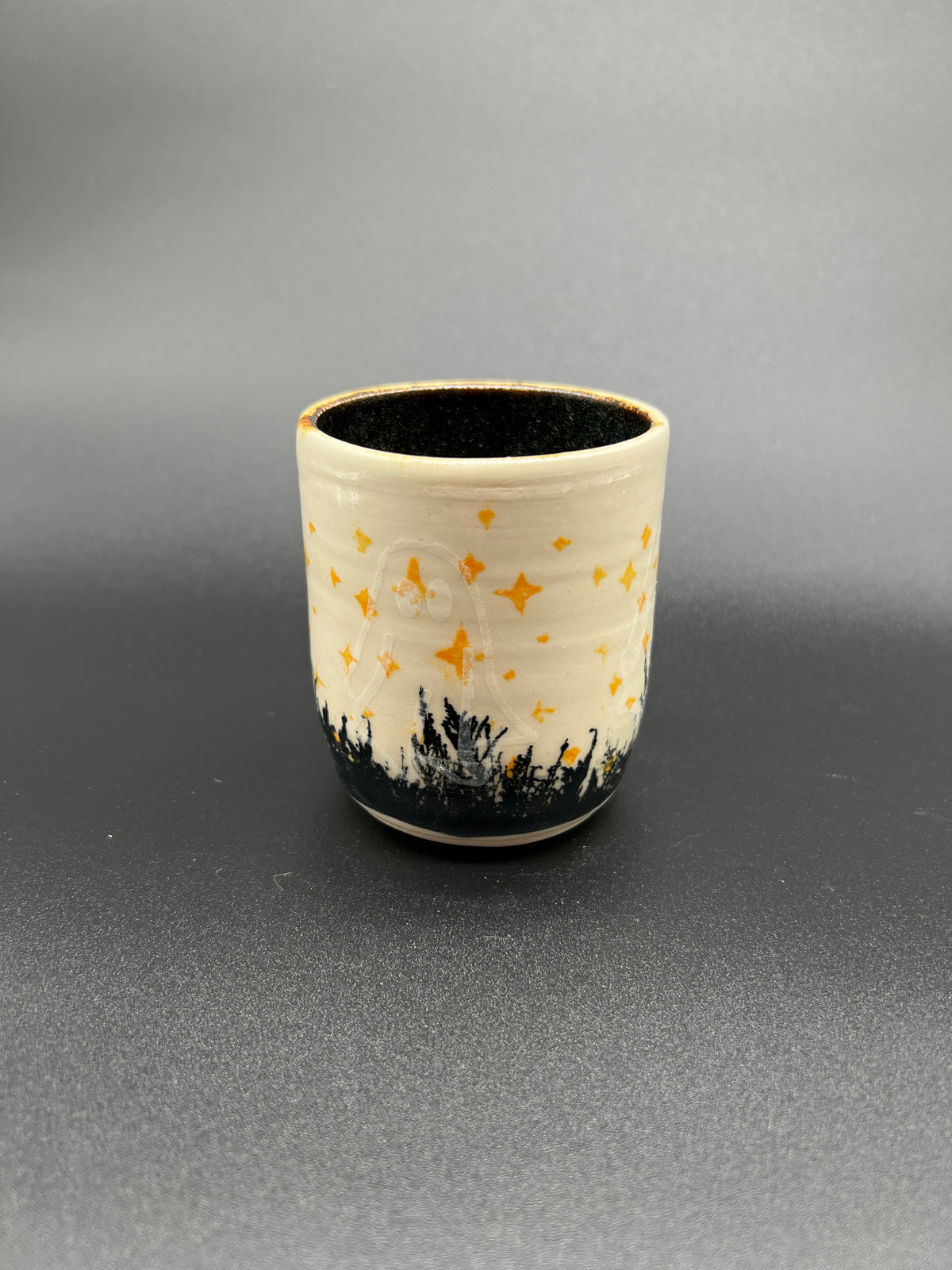 White Stoneware Spooky Season Tumbler #5