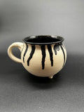 White Stoneware Cauldron Mug #1