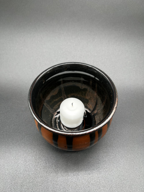 Red Stoneware Cauldron #2