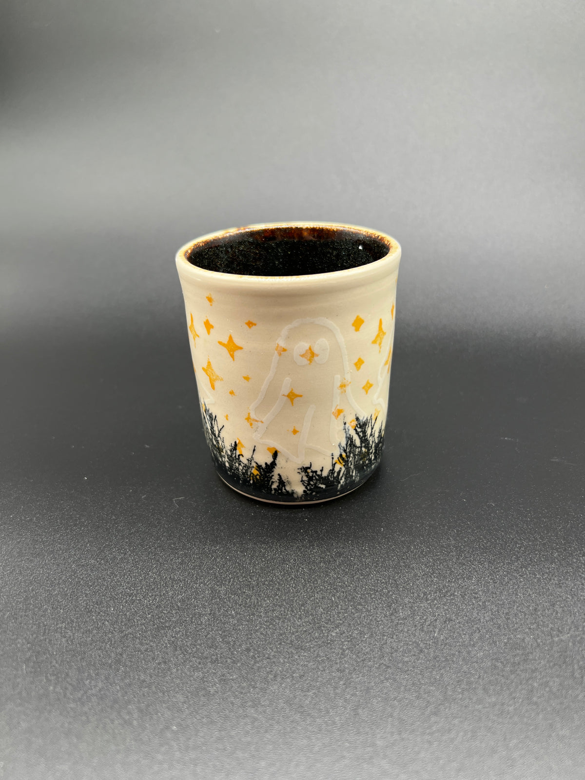 White Stoneware Spooky Season Tumbler #4
