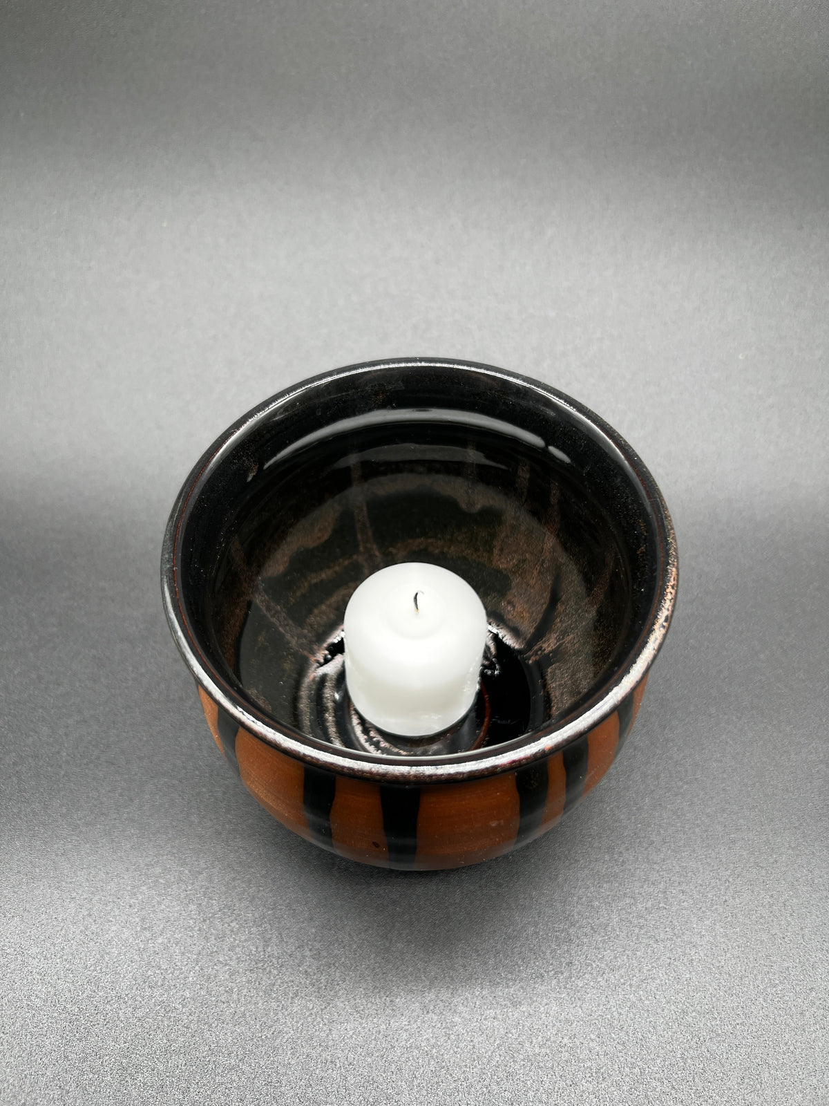 Red Stoneware Cauldron #1