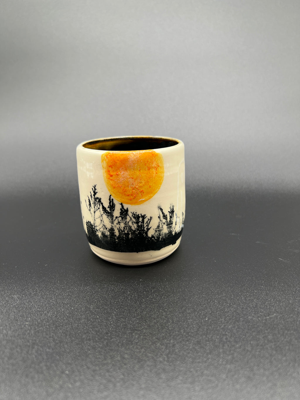 White Stoneware Spooky Season Tumbler #2