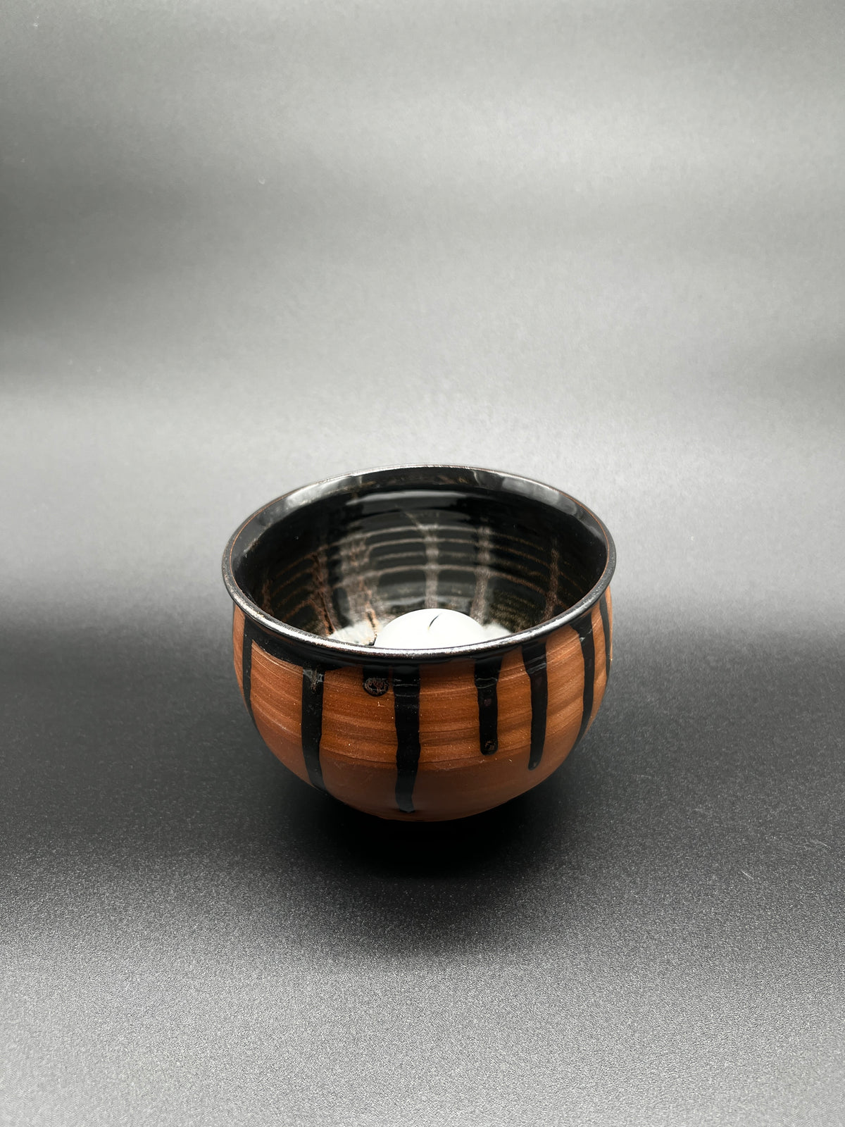Red Stoneware Cauldron #2