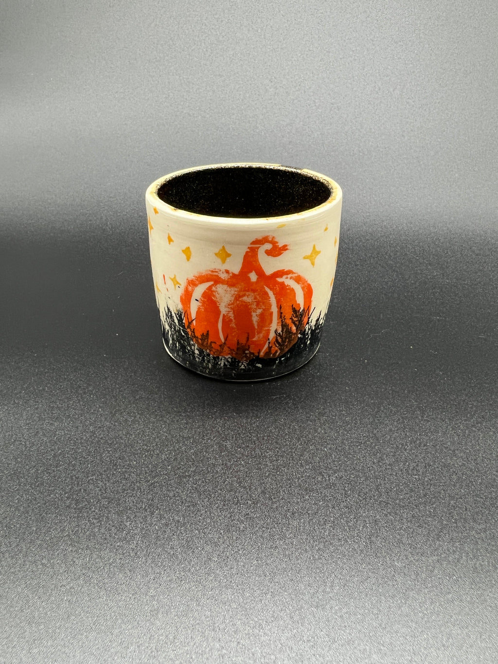White Stoneware Spooky Season Tumbler #9