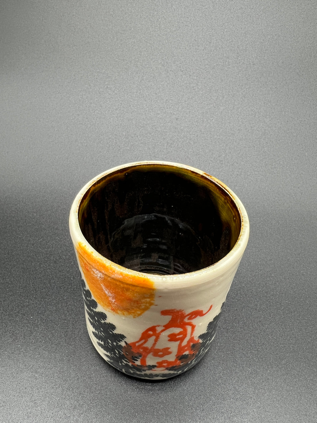 White Stoneware Spooky Season Tumbler #7
