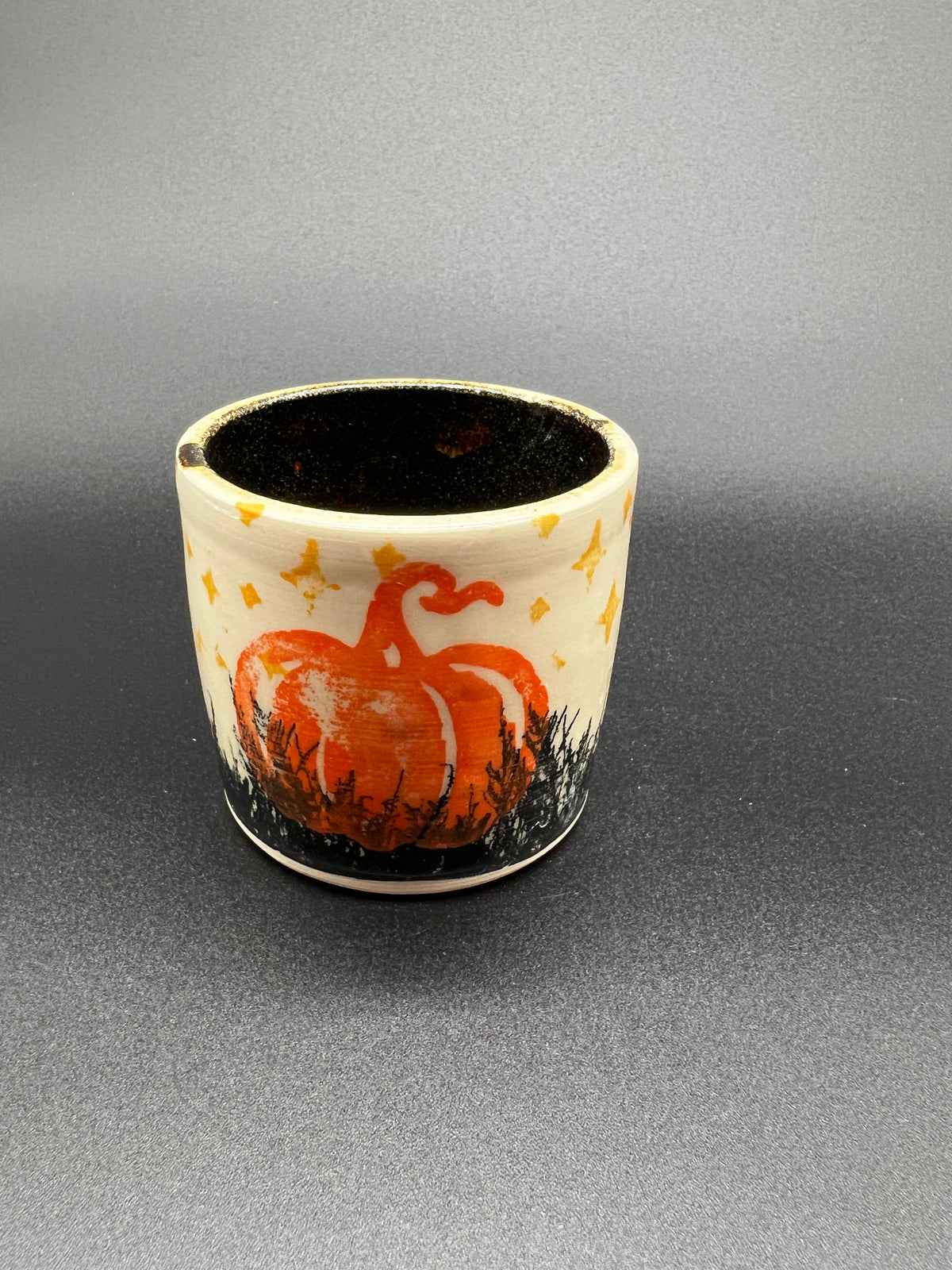 White Stoneware Spooky Season Tumbler #9