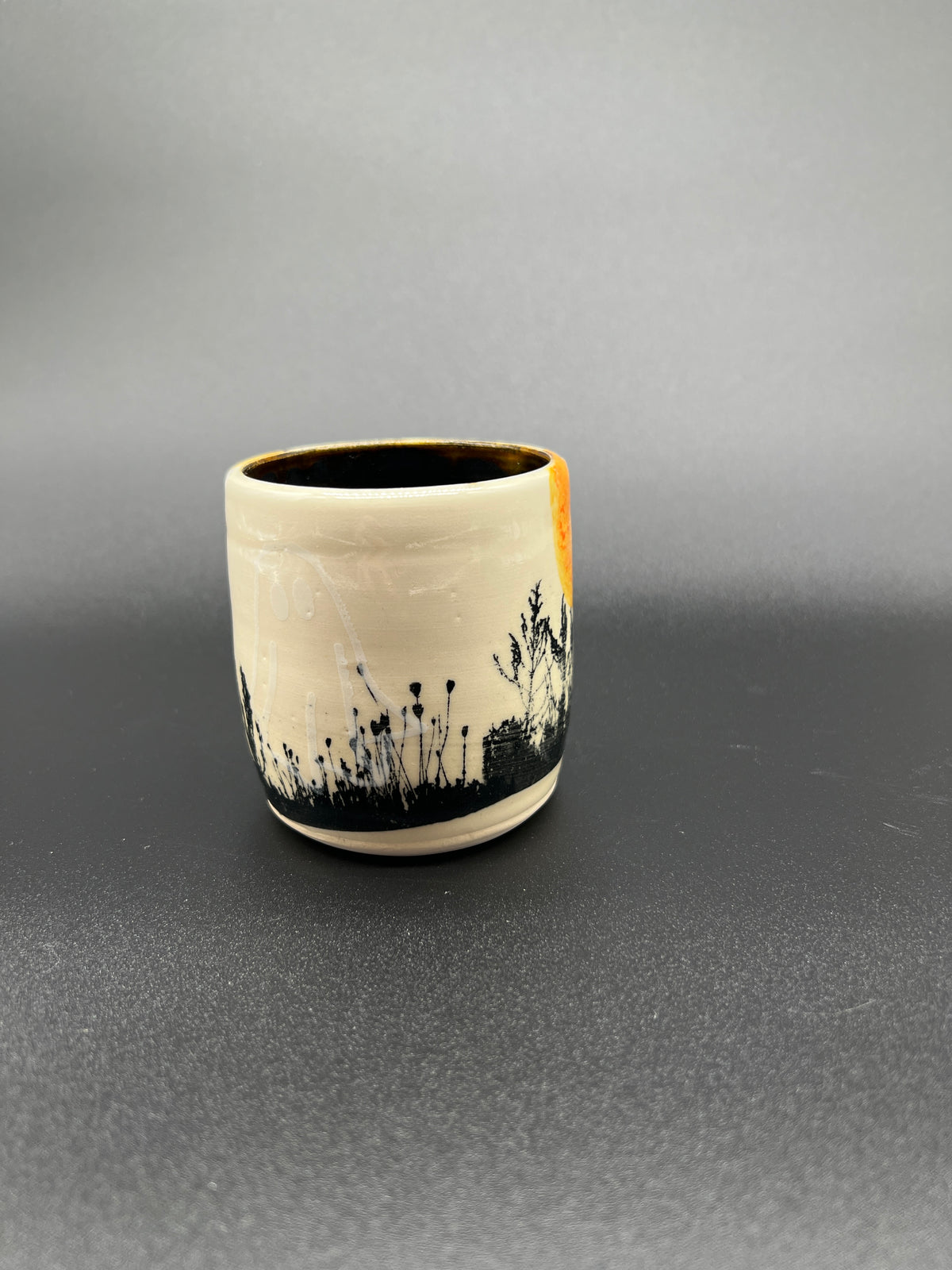 White Stoneware Spooky Season Tumbler #2