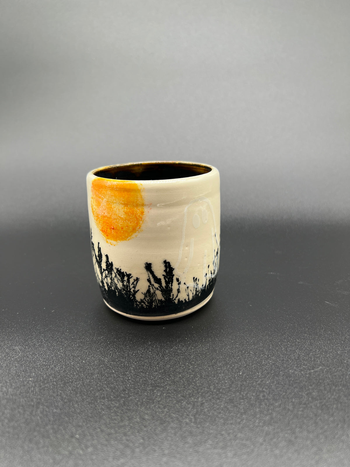 White Stoneware Spooky Season Tumbler #2