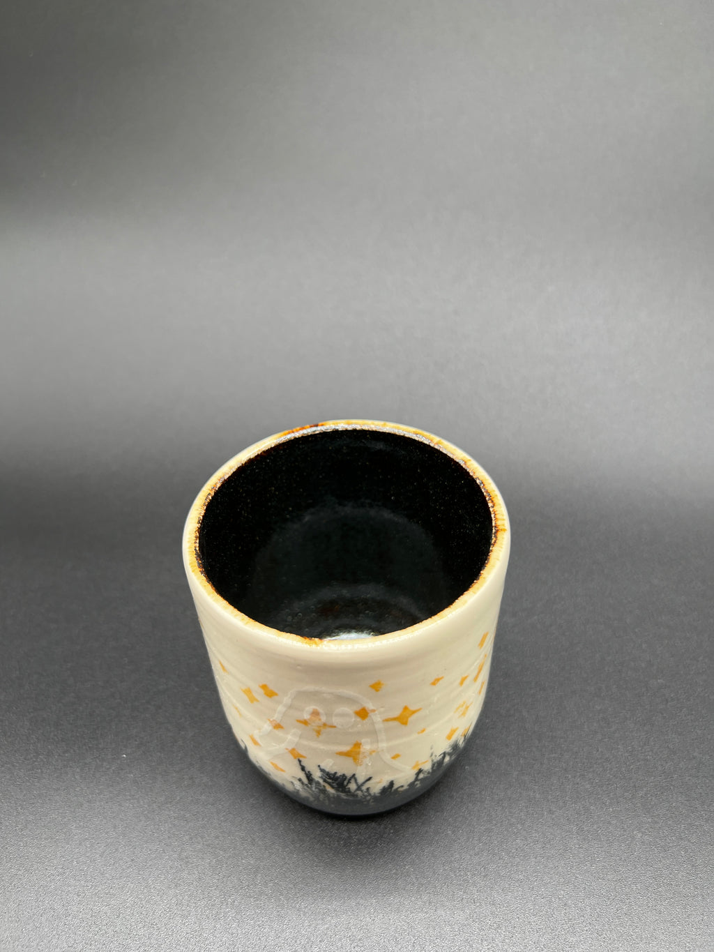 White Stoneware Spooky Season Tumbler #5