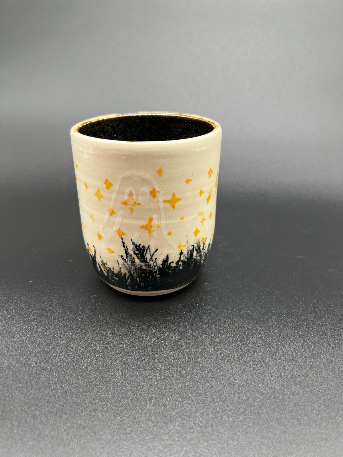 White Stoneware Spooky Season Tumbler #5