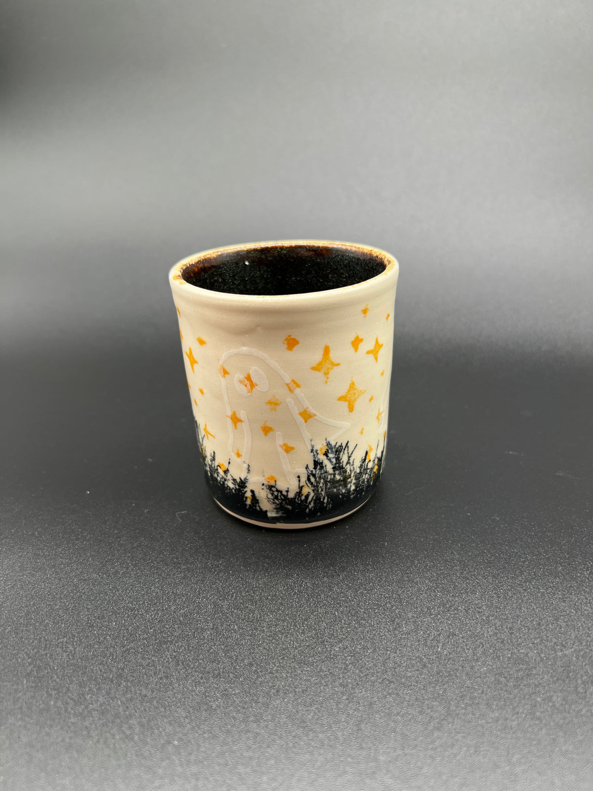 White Stoneware Spooky Season Tumbler #4