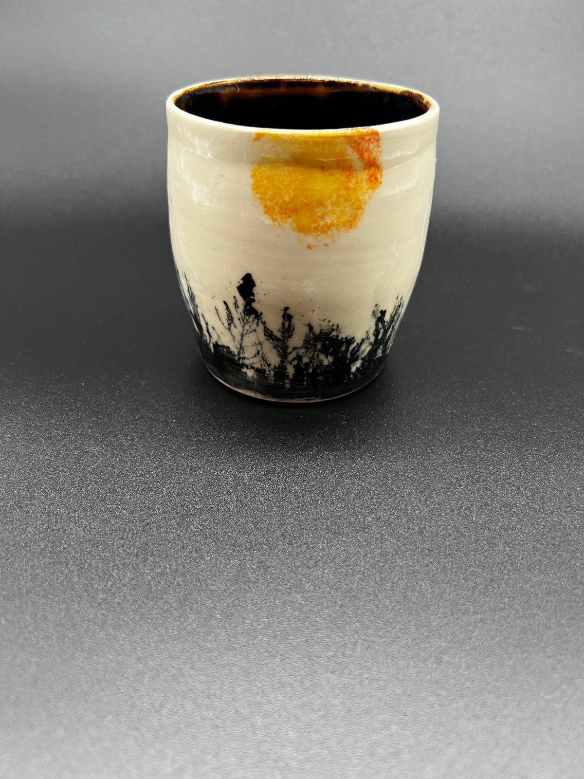 White Stoneware Spooky Season Tumbler #3