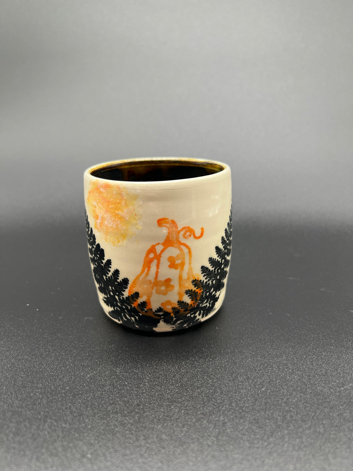 White Stoneware Spooky Season Tumbler #6