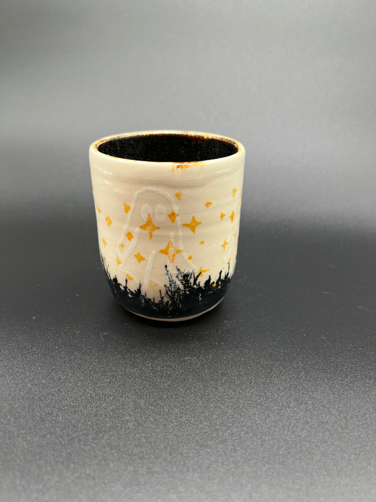 White Stoneware Spooky Season Tumbler #5
