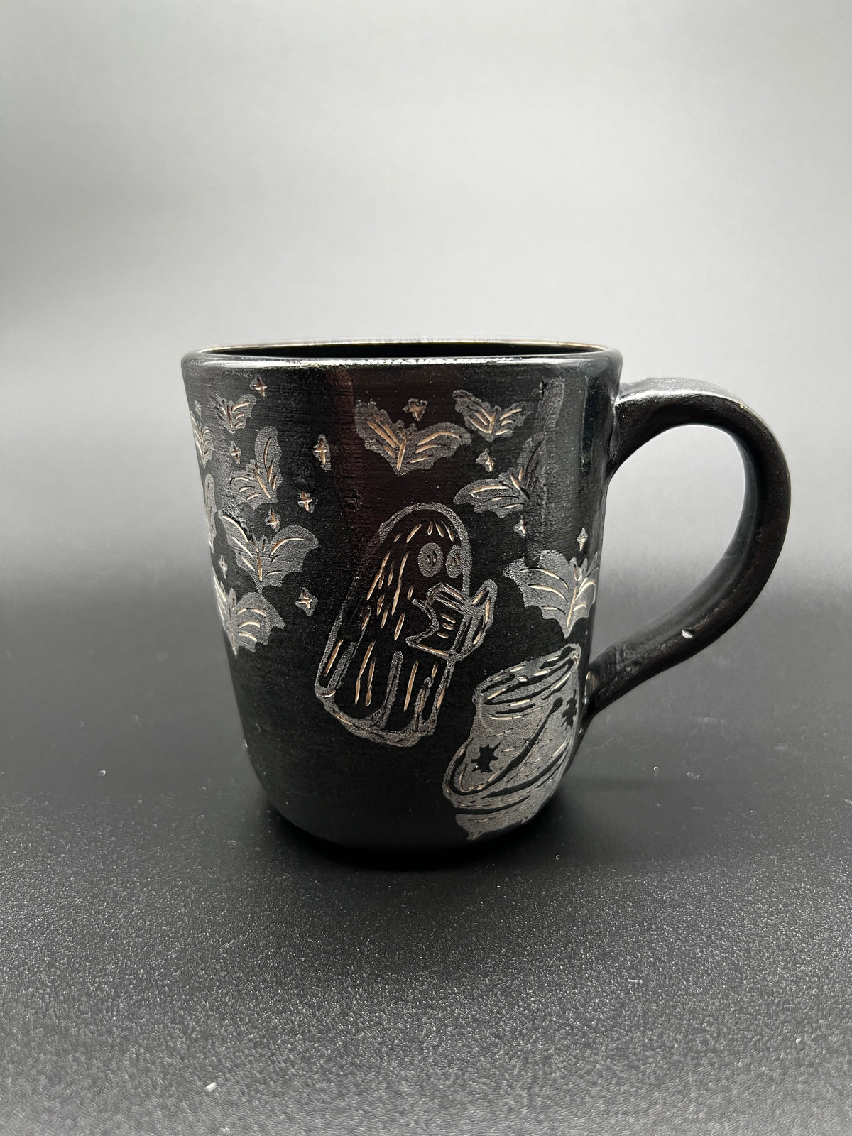 White Stoneware Spooky Season Mug #4