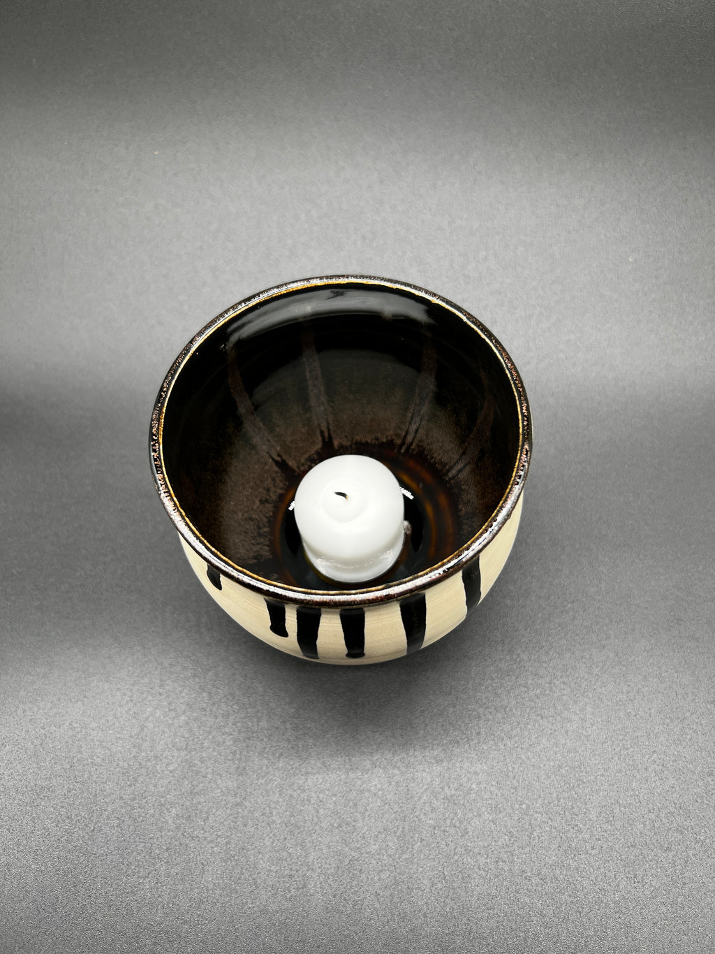 White Stoneware Cauldron #1