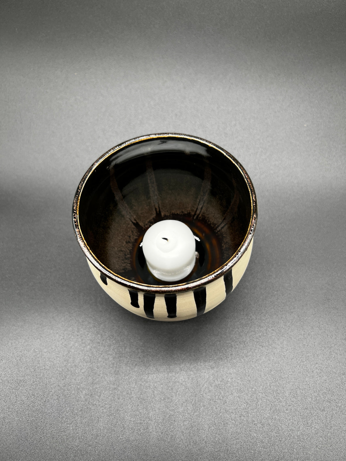 White Stoneware Cauldron #1