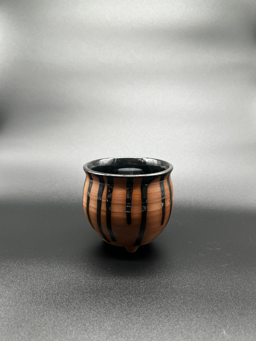 Red Stoneware Cauldron #1