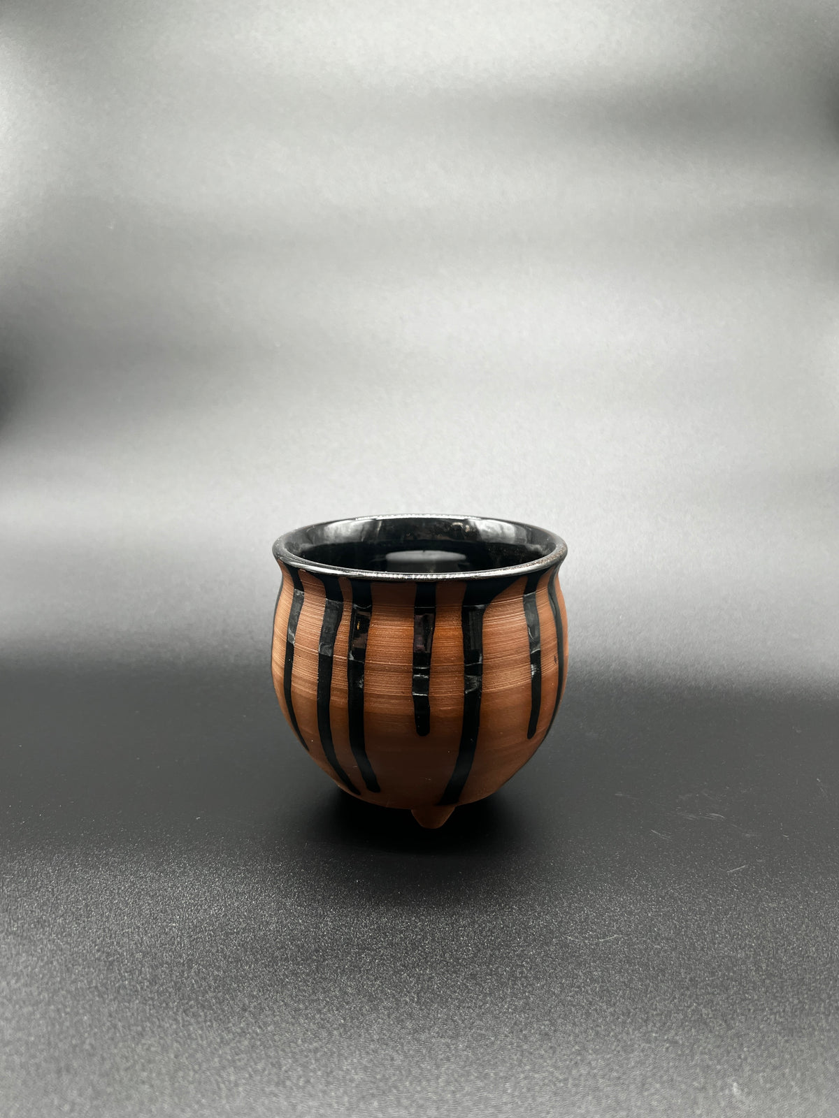 Red Stoneware Cauldron #1