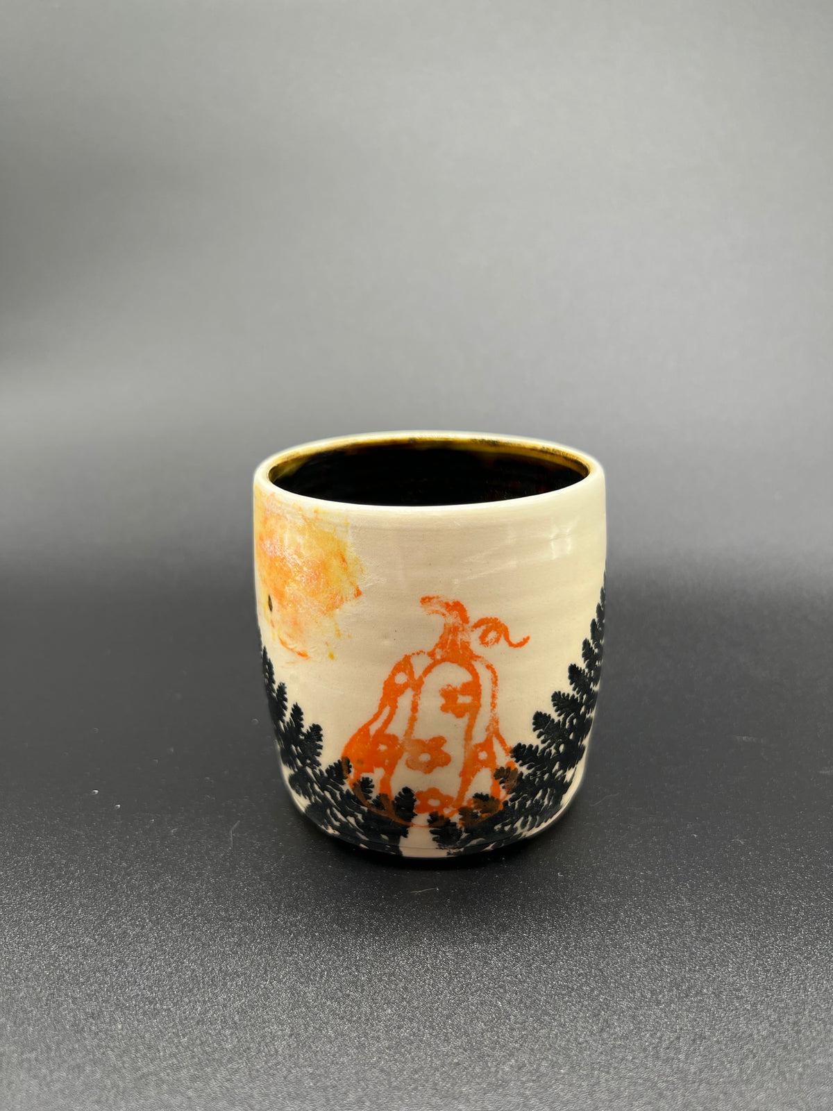 White Stoneware Spooky Season Tumbler #6
