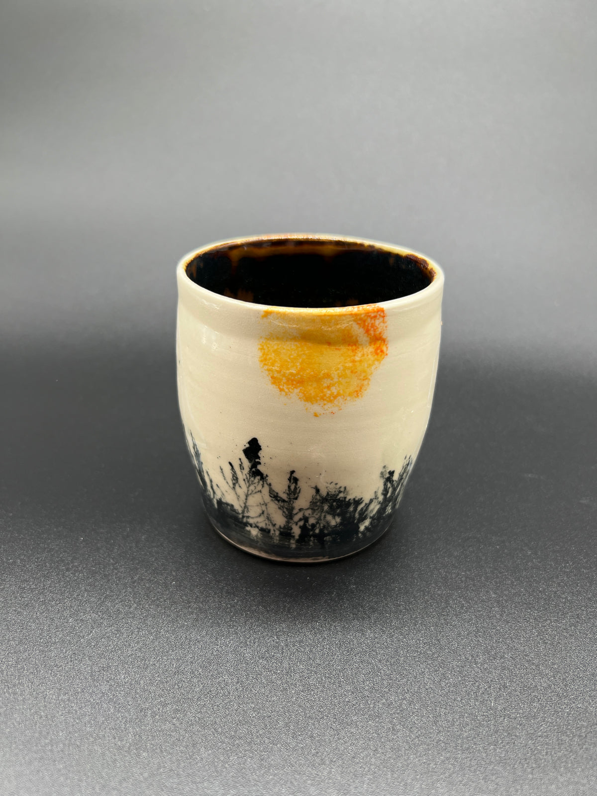 White Stoneware Spooky Season Tumbler #3